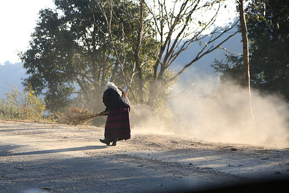 On the road to Paro, Bhutan