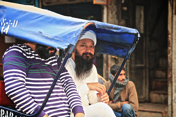 Chandni Chowk Bazaar on rickshaw, Old Delhi