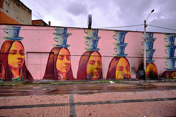 Abandoned walls are frequently used as gallery space before they are torn down.