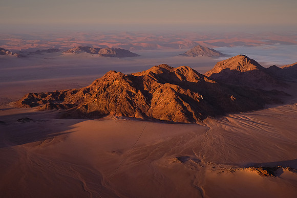 Sunrise over the  Sossusvlei, Namib Desert, Namibia. 2017 November 14