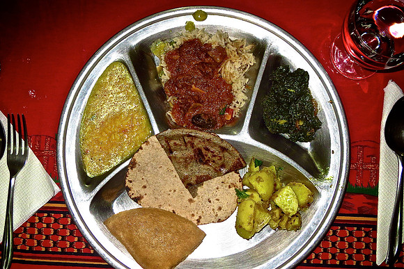 Home-hosted meal -- with Indian spices