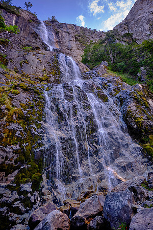 ... to get to this waterfall on Bahía Jackson, Karukinka National Park, Chilean Fjords