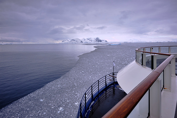Crossing the Antarctic Circle, 66°33′ south of the Equator