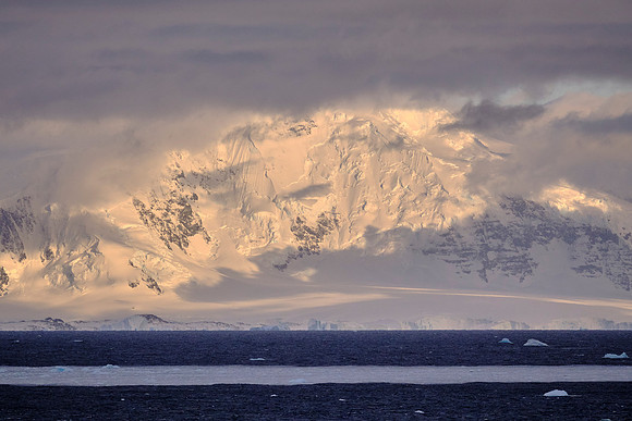 Sunrise over Detaille Island, Antarctica, 7:41 AM