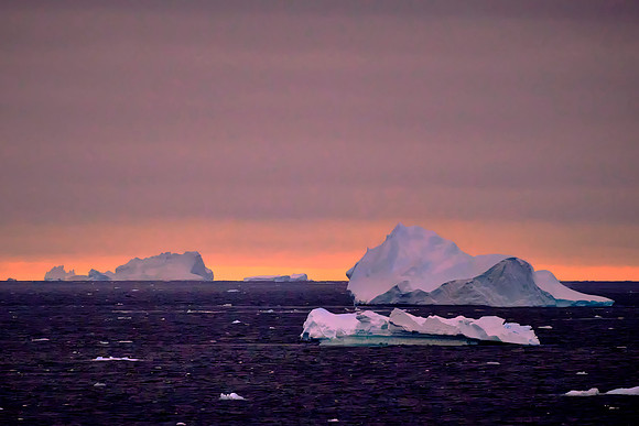 Sunset Antarctica, 8:50 PM