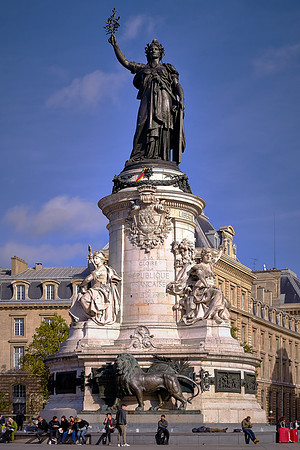 Monument to the French Revolution in La Place de la République.