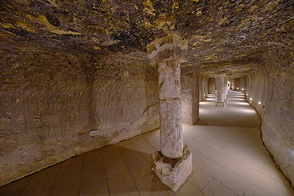 The Pyramid of Djoser has a long tunnel from the entrance to the central burial chamber.