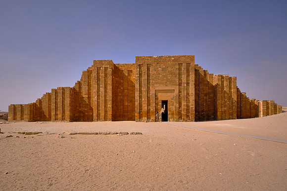 Part of the enclosure wall of the Stepped Pyramid complex.