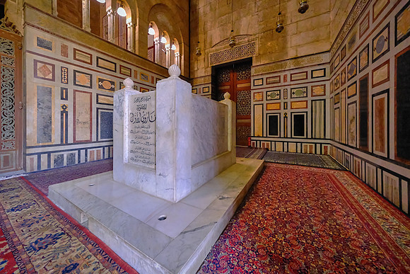 The tomb of  "His Majesty Farouk I, by the grace of God, King of Egypt and the Sudan".  (1920-1965).
