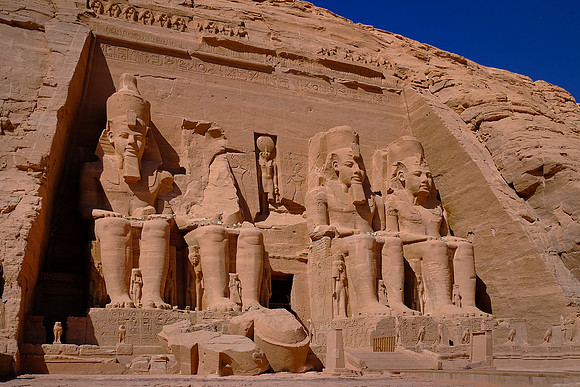 Abu Simbel is a historic site comprising two massive rock-cut temples in the village of Abu Simbel, Upper Egypt, near Sudan.