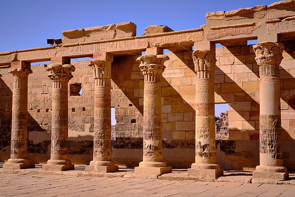 Christians mutilated the sculptures of pagan images this and other temples.