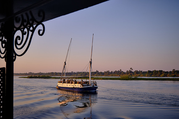 Local boat on the Nile River.