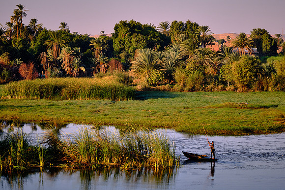 Local fisherman on the Nile River.