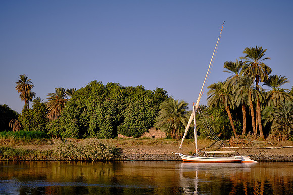 Local sailboat on the Nile River.