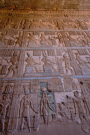 Hathor would journey from her temple at Dendera to spend some time with her husband, Horus, at his temple in Edfu.