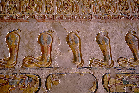 The Egyptian cobra was a symbol of sovereignty, royalty, deity, and divine authority in ancient Egypt.