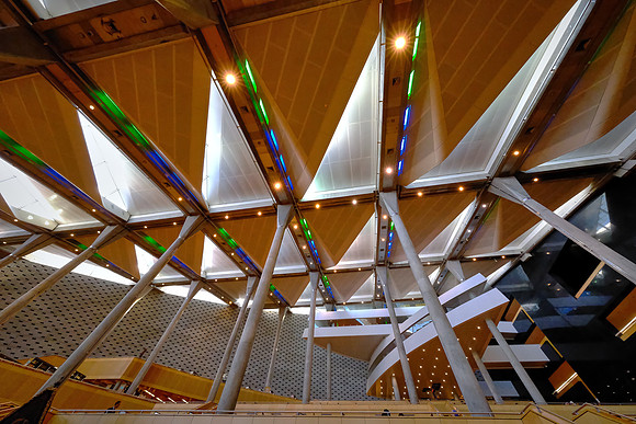 The library has shelf space for eight million books with  the main reading room covering 220,000 sq ft — the largest in the world.
