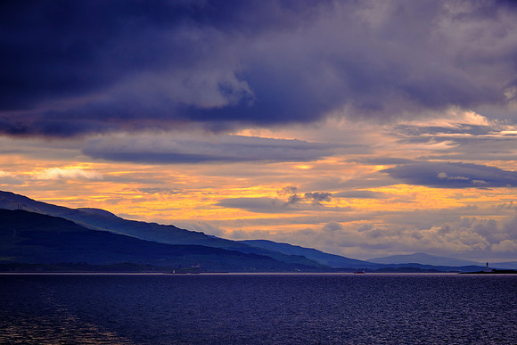 The Oban evening sky.