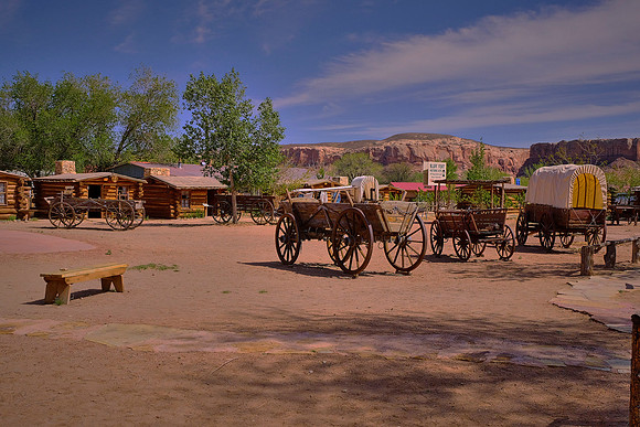 Bluff Fort, UT.  The families traveled the 250-mile long trail from Parowan in southwestern Utah to Bluff in southeastern Utah.