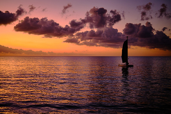 Sunset on the beach, Negril, Jamaica