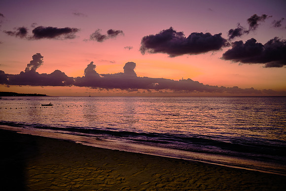 Sunset on the beach, Negril, Jamaica