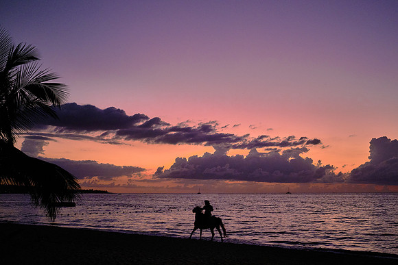 Sunset on the beach, Negril, Jamaica