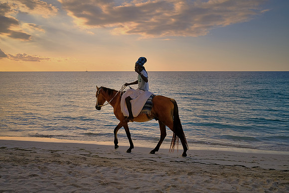 Sunset on the beach, Negril, Jamaica