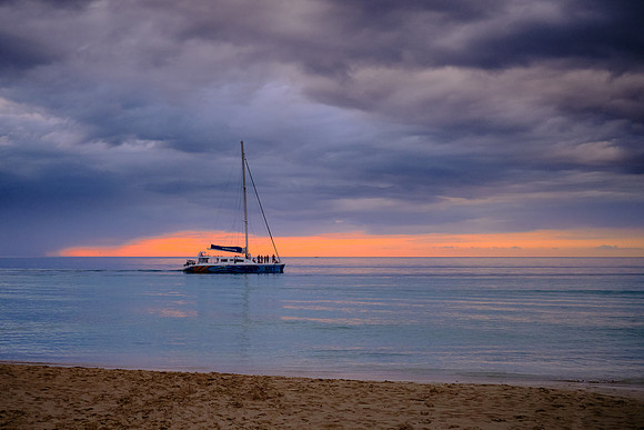 Sunset on the beach, Negril, Jamaica