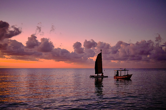 Sunset on the beach, Negril, Jamaica