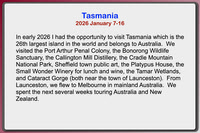 2026 Jan - Tasmania