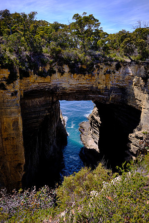 We visited Tasman Arch in Tasman National Park on our way to Port Arthur.