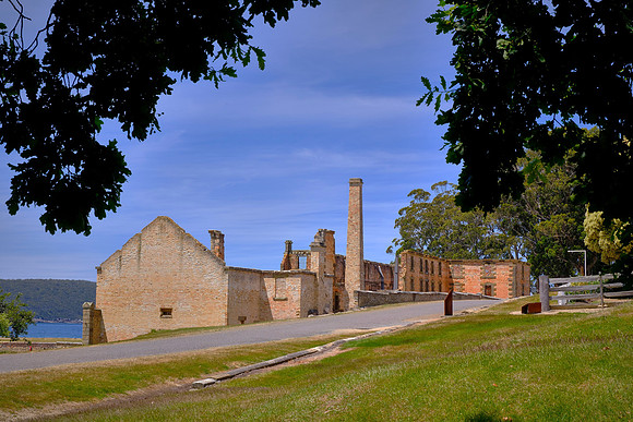 This penitentiary, constructed in 1843 as a flour mill, housed 480 convicts by 1857.