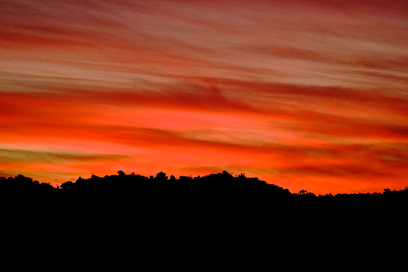 Sunset over Tasmania.