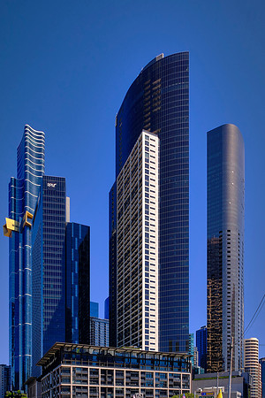The Southbank skyline in Melbourne, Australia.