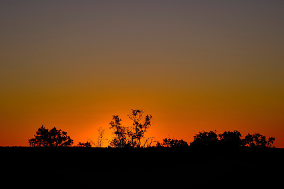 Sunset over the Outback in the Red Center.