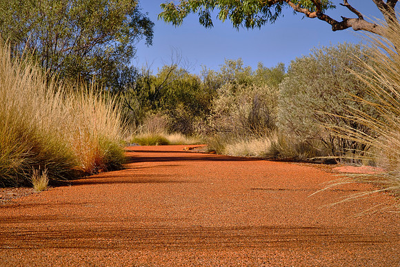 A dry riverbed in Kings Canyon located in Watarrka National Park.