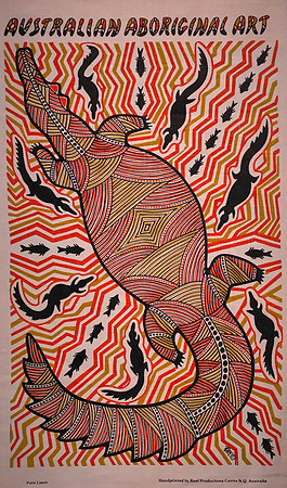 Typical Australian Aboriginal art design.