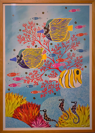 Her watercolors detail marine life emphasizing sustainable harvesting and ancestral wisdom.