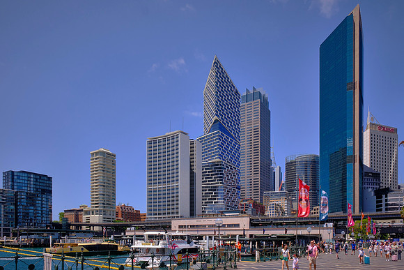 Sidney cityscape with Quay Quarter Tower (center), named Best Tall Building Worldwide in 2023.