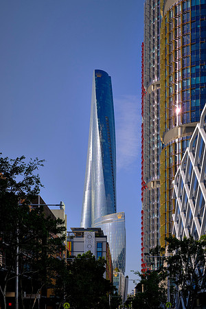 The Crown Sydney building is the tallest building in Sydney, standing at 890 feet.