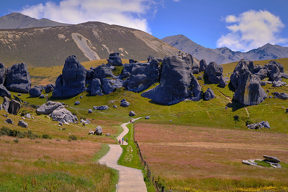 The Castle Hill rocks are limestone, formed 40 million years ago when the area lay under a shallow inland sea.