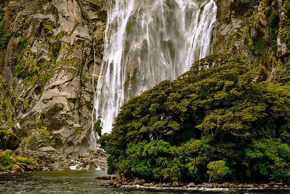 Stirling Falls (500 ft) as it enters the sound.