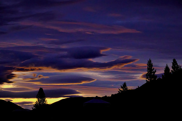 Sunset over Queenstown, New Zealand.