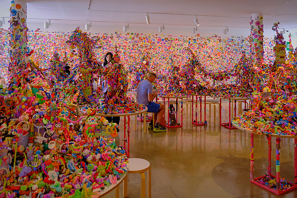 The Auckland Art Gallery has a do-it-yourself exhibit intended for children of all ages.