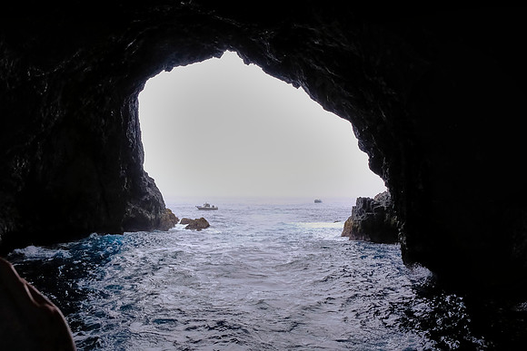Our boat driver was bold enough to navigate through the Hole-in-the-Rock in pretty choppy water.