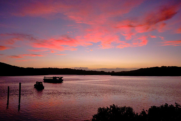 Sunset over Paihia in the Bay of Islands.