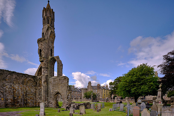 Today, there remains the square tower 108 ft high and a small choir.
