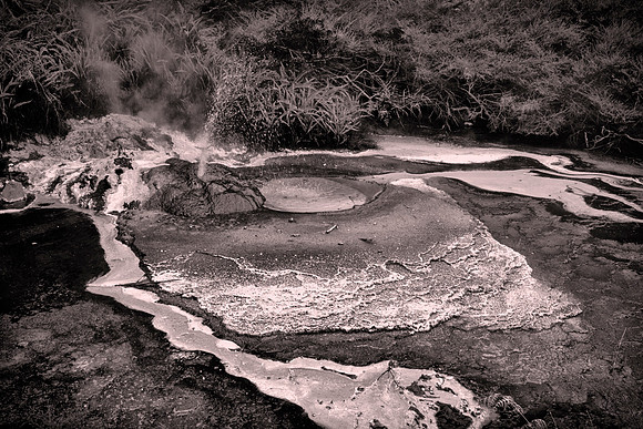 Silica deposits, Waimangu Volcanic Valley, Rotorua, New Zealand