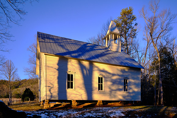 Cades Cove Methodist Church was built in 1902 by the carpenter/pastor, John D. McCampbell.