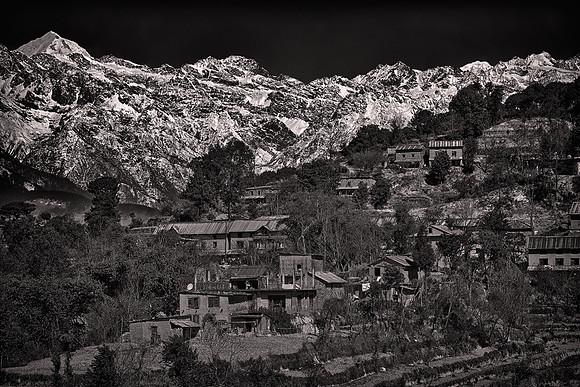 2014 February, Himalayan Mountains and village, Nepal